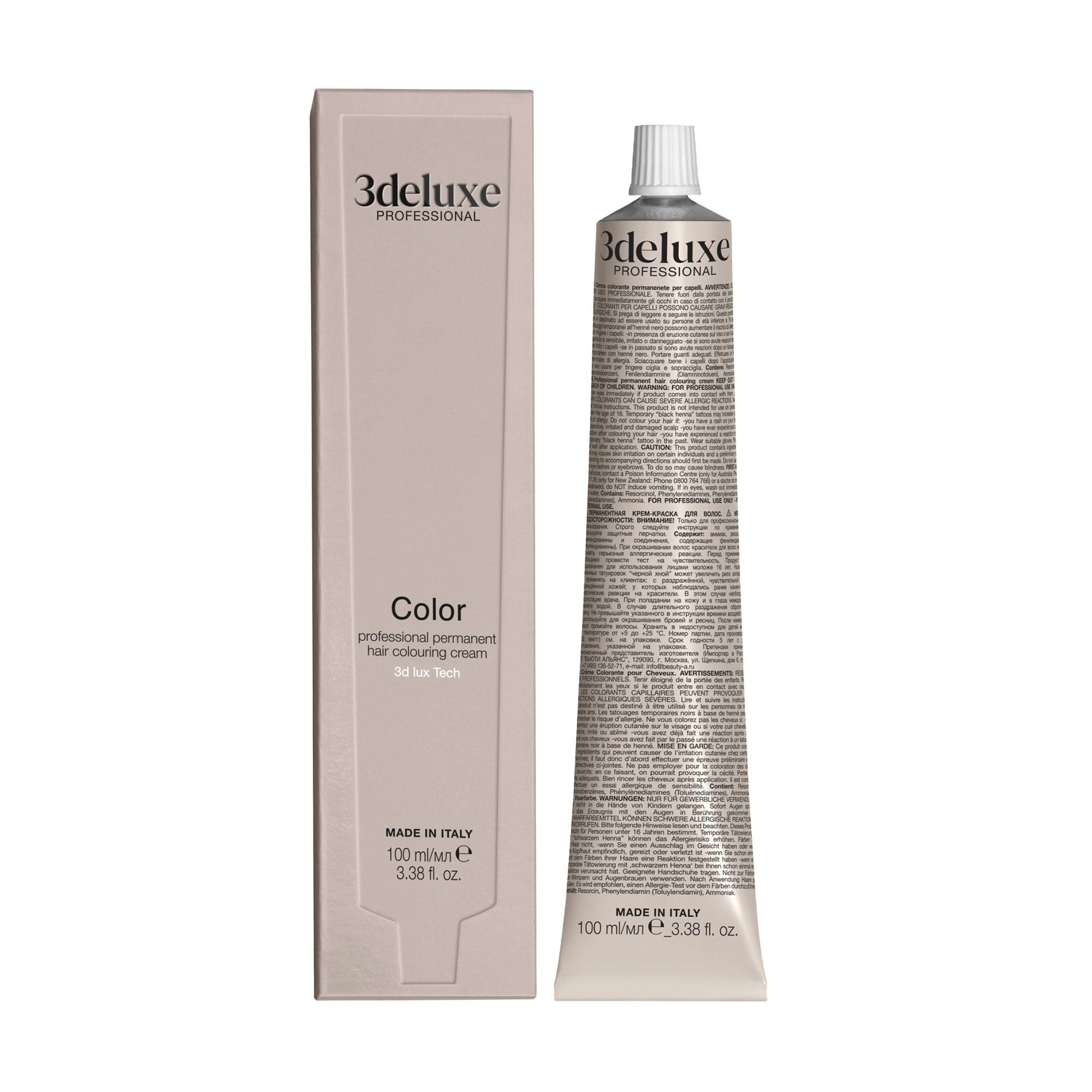 Перманентна крем-фарба для волосся 3DeLuXe Tech Hair Colouring Cream 5.3 Light Golden Brown, 100 мл